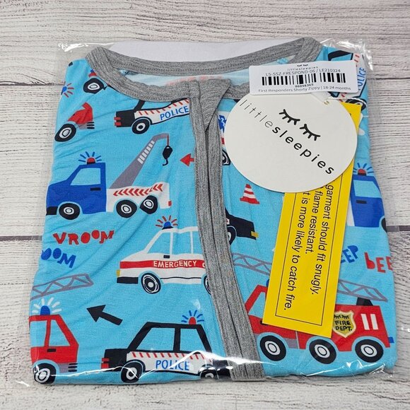 NIB Little Sleepies First Responders Shorty Zippy Size 18-24 months - Picture 1 of 3
